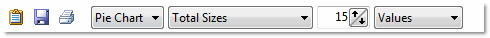 Disk Recon chart options toolbar