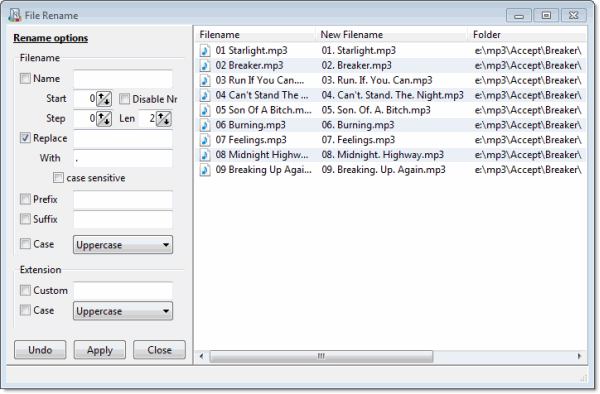 Disk Recon file monitor showing real-time folder changes
