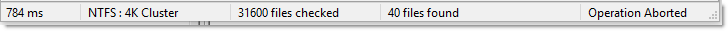 Disk Recon status bar showing scan progress