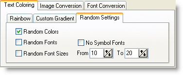 Texefex Random Colors panel