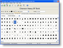 X-Fonter font detail panel hidden example